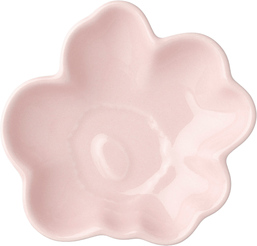 Unikko Shape Plate 9cm, från Marimekko, i färgen Pink.