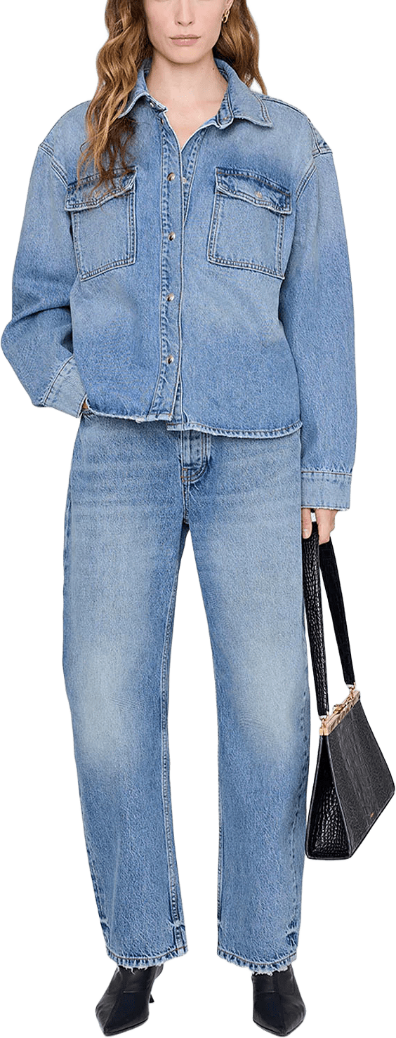 Paxton Shirt - Baltic blue, från Anine Bing, i färgen Washed Blue.