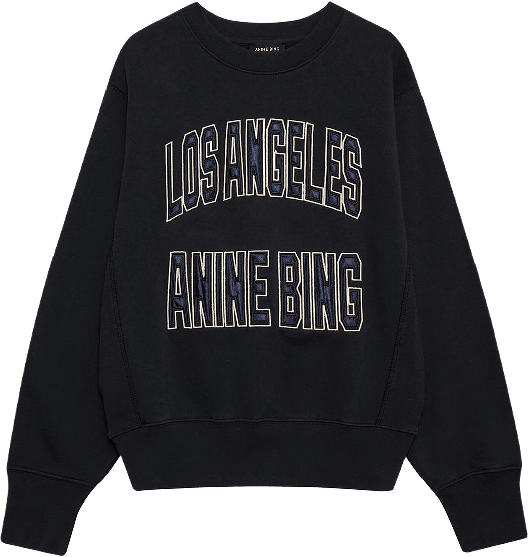Harry Shrunken Sweatshirt- Vintage Black, från Anine Bing, i färgen Vintage Black.