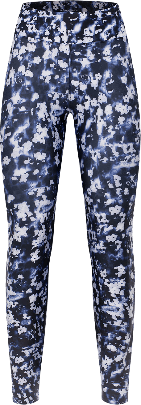 Printed Highwaist Tights, från Röhnisch, i färgen Indigo Bloom.