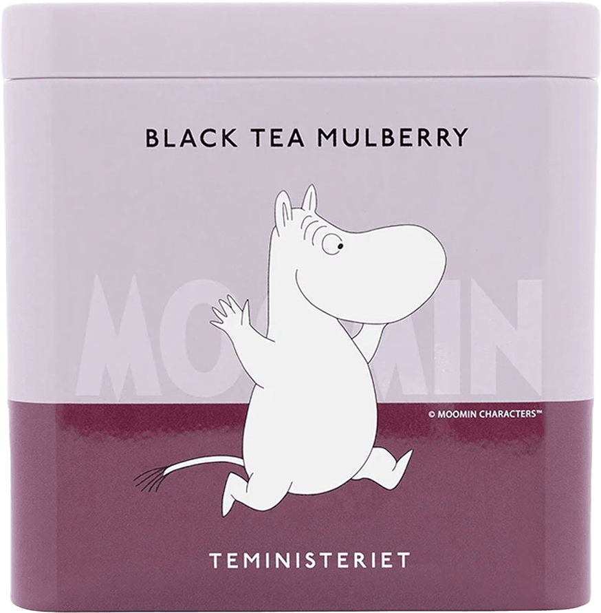 Moomin Black Tea Mulberry Tin, från Teministeriet, i färgen Lila.