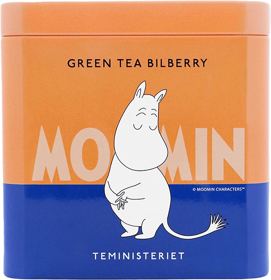 Moomin Green Tea Bilberry Tin, från Teministeriet, i färgen Orange.