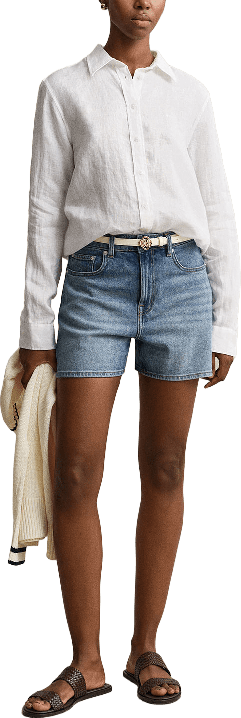 Regular Fit Linen Shirt, från GANT, i färgen White.