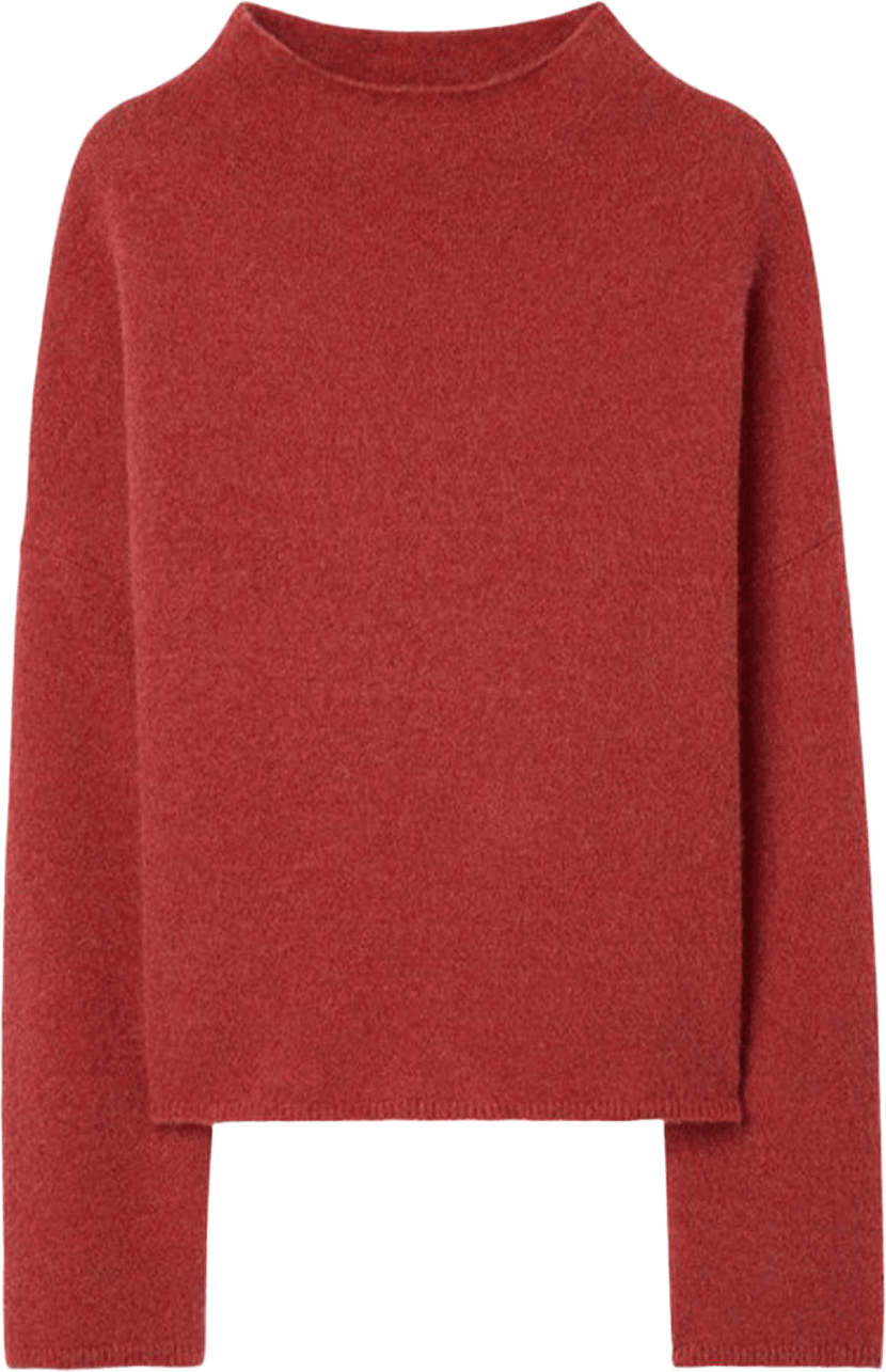 Mika Yak Funnelneck Sweater, från Filippa K, i färgen Red Currant.