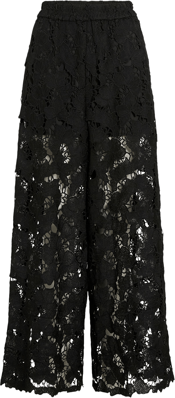 VIHYLDE HW NEW LACE PANT, från Vila, i färgen Black.