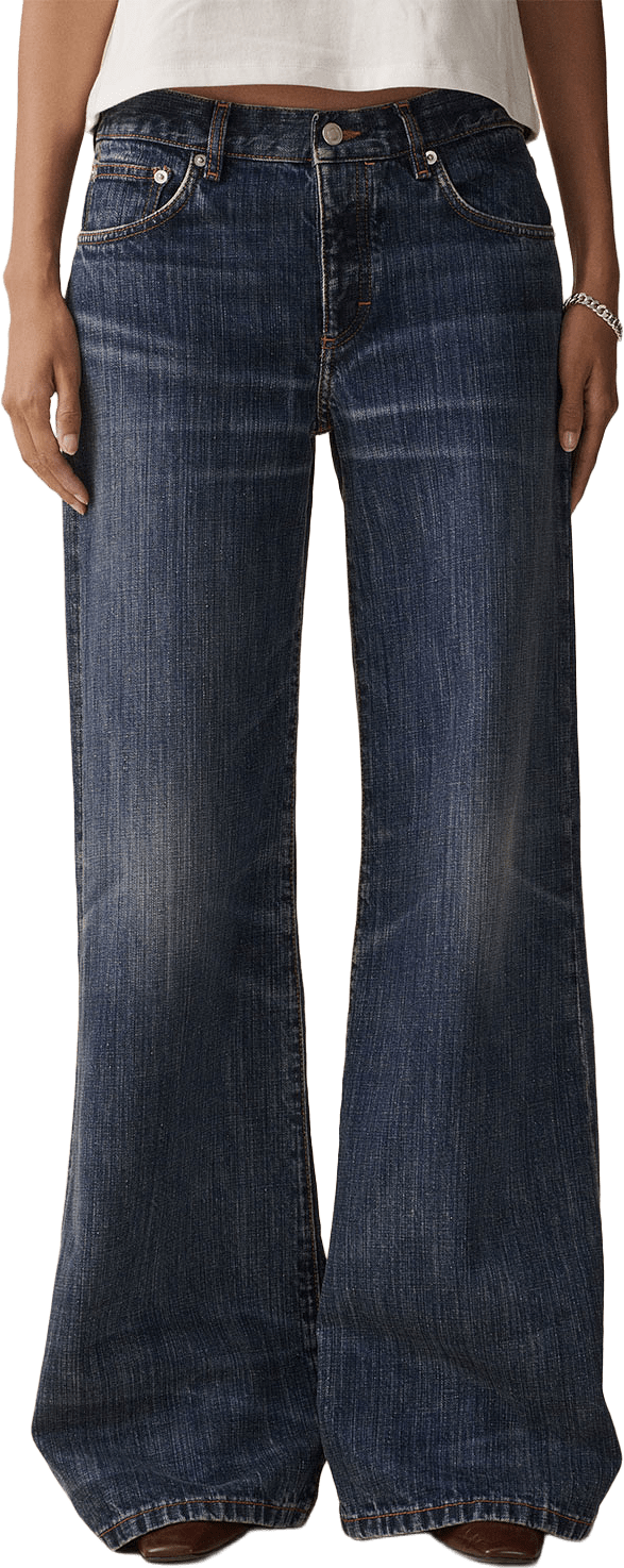 Kyoto Jeans, från Jeanerica, i färgen Dark Blue Righe.
