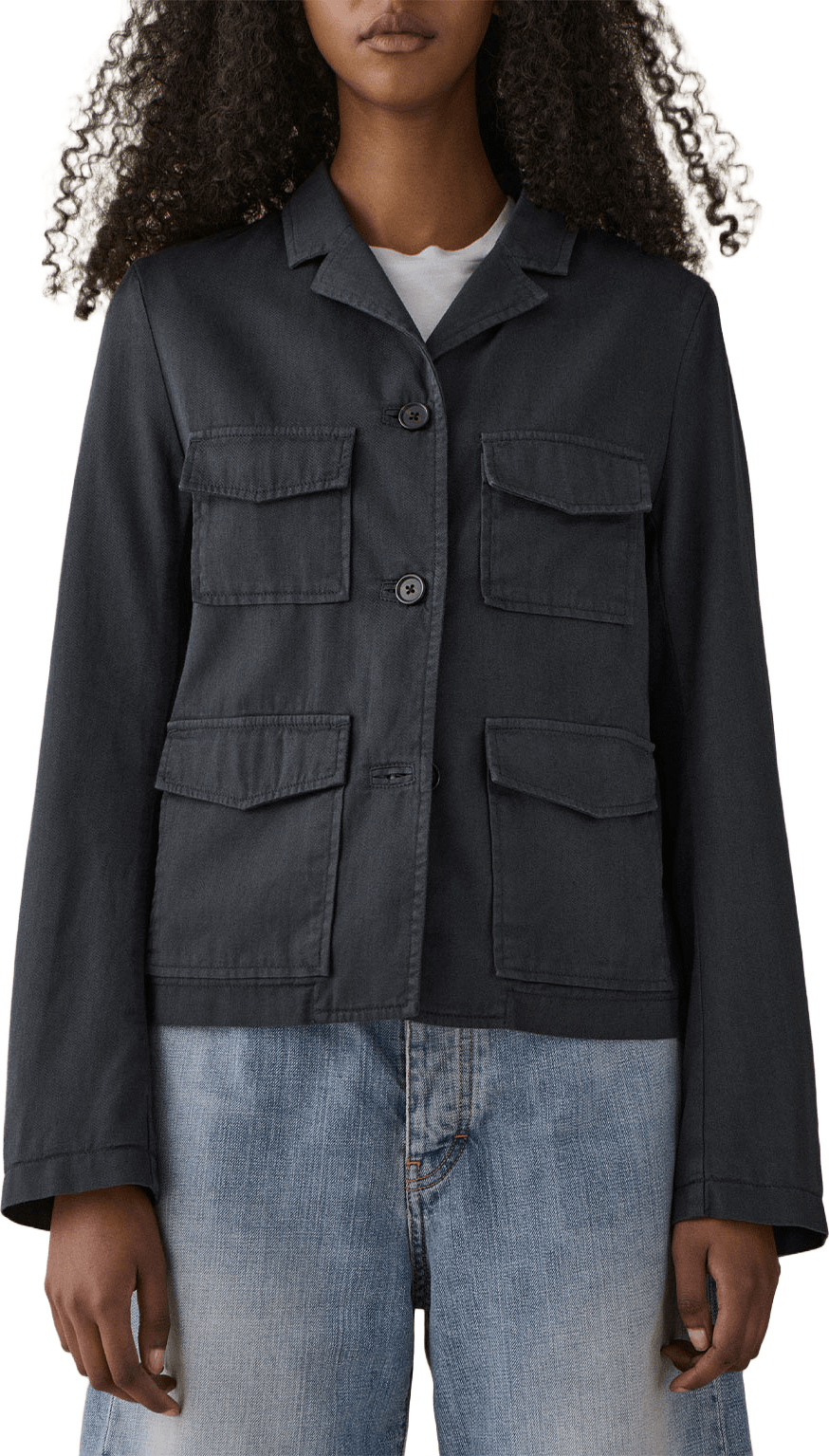 Carole Jacket, från Jeanerica, i färgen Peplum Grey.