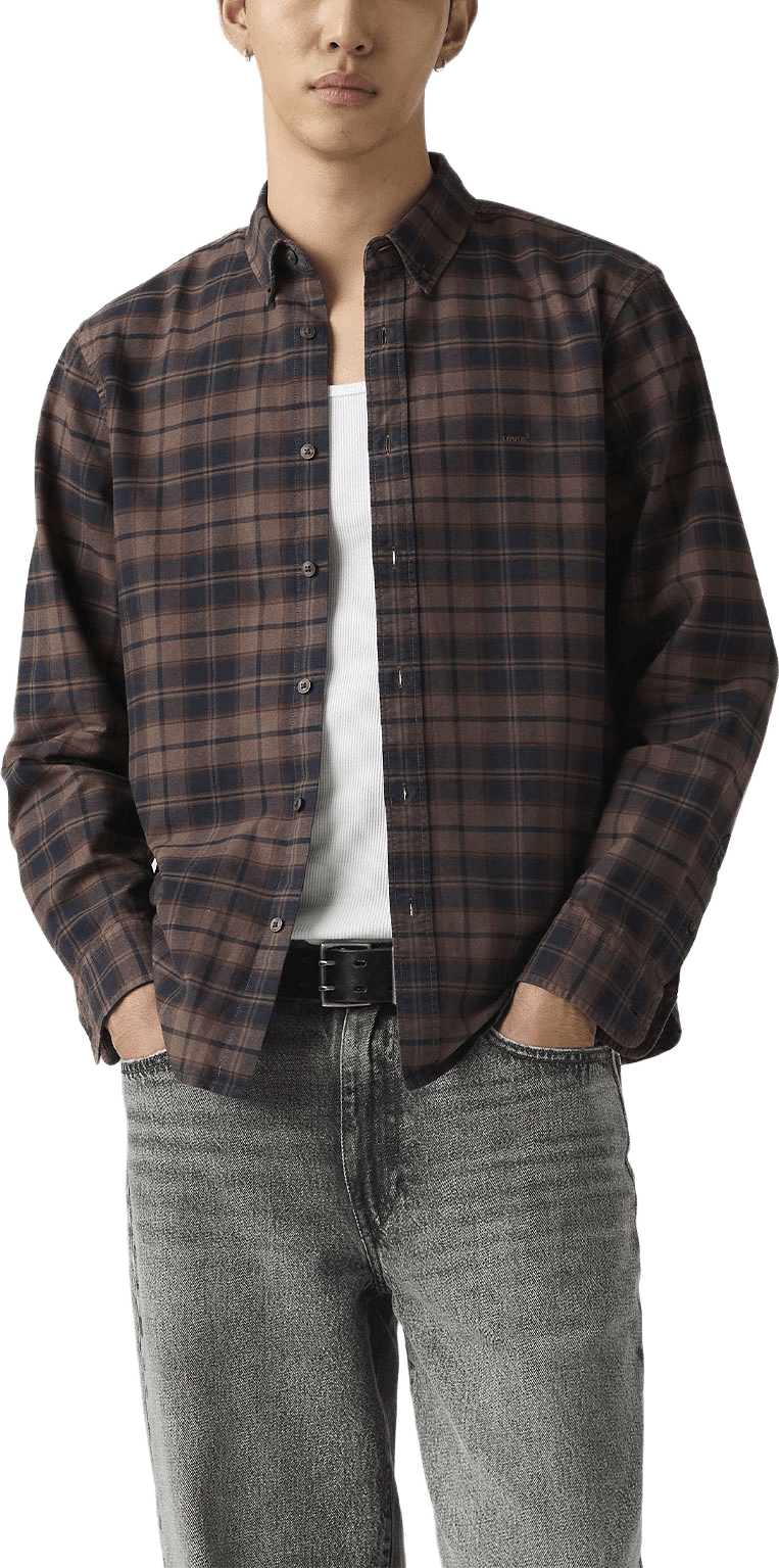Authentic Button-Down Shirt, från Levi's, i färgen Browns.