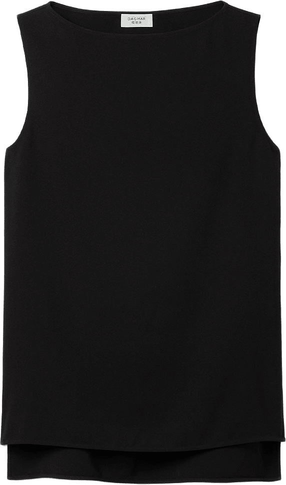 SLEEVELESS CREPE TOP, från Dagmar, i färgen Black.