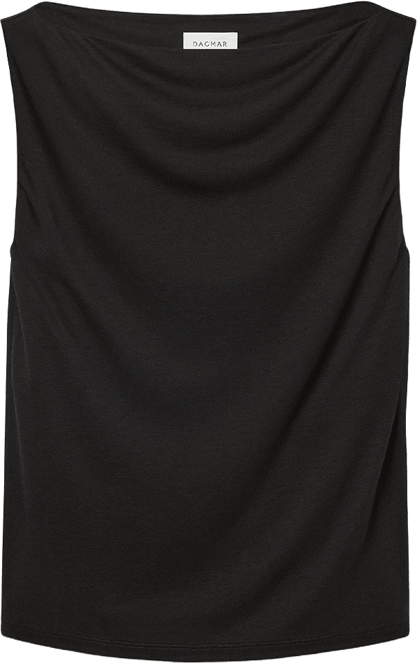 SQUARE NECK TOP, från Dagmar, i färgen Black.