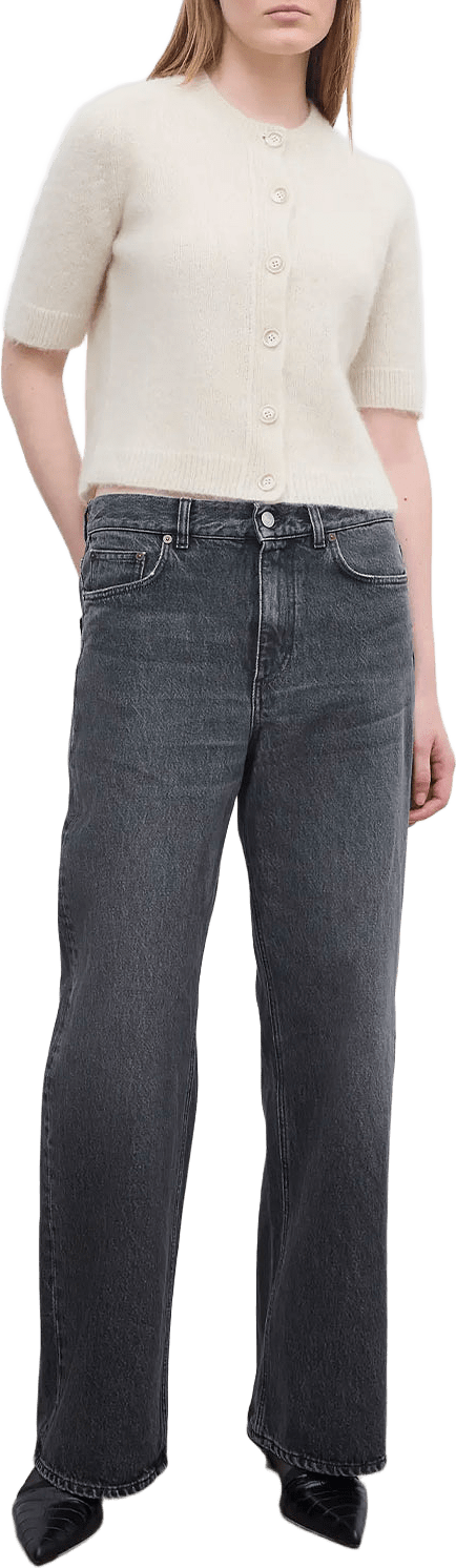 BRUSHED CARDIGAN TOP, från Dagmar, i färgen White.