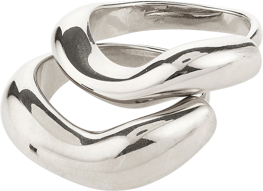CALLAWAY rings 2-in-1 set, silver-plated, från Pilgrim, i färgen Silver Plated.
