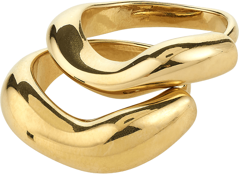 CALLAWAY rings 2-in-1 set, gold-plated, från Pilgrim, i färgen Gold Plated.