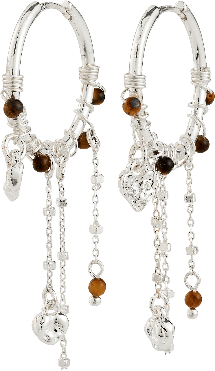 MYLAN earrings silver-plated, från Pilgrim, i färgen Silver Plated.