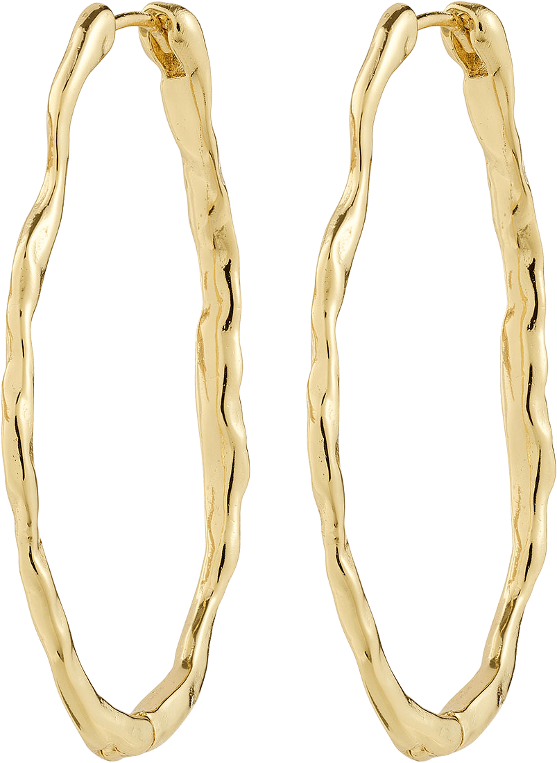 TIMBER hoop earrings gold-plated, från Pilgrim, i färgen Gold Plated.