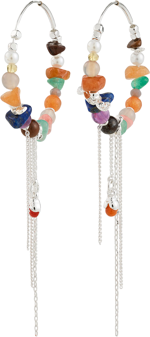 IRIS earrings silver-plated/multi, från Pilgrim, i färgen Silver Plated.