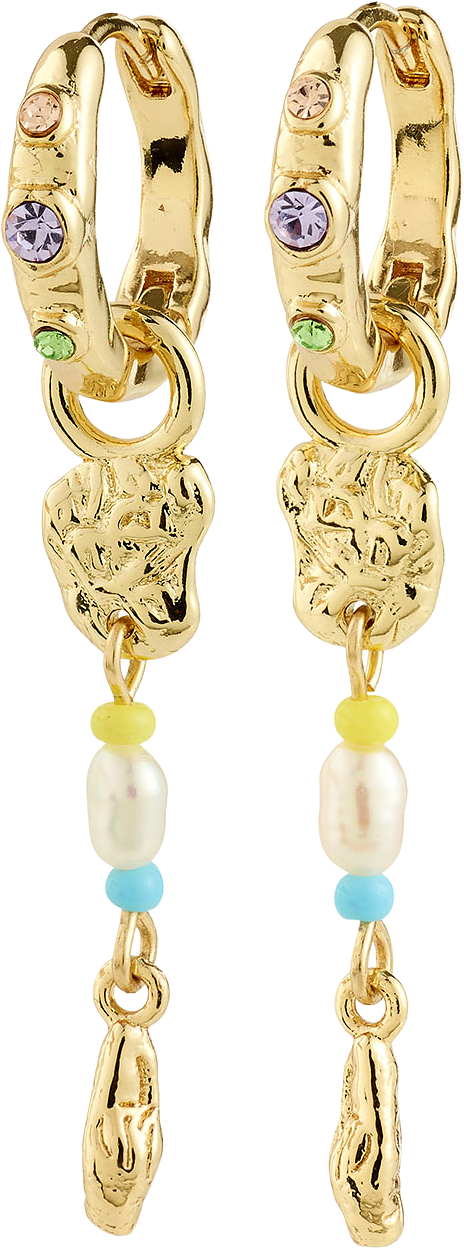 ELLINGTON earrings gold-plated, från Pilgrim, i färgen Gold Plated.