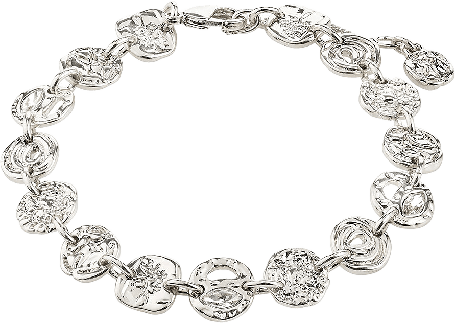 FIRE bracelet silver-plated, från Pilgrim, i färgen Silver Plated.