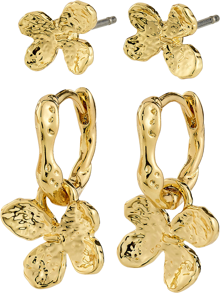 AJANI earrings 2-in-1 set, gold-plated, från Pilgrim, i färgen Gold Plated.