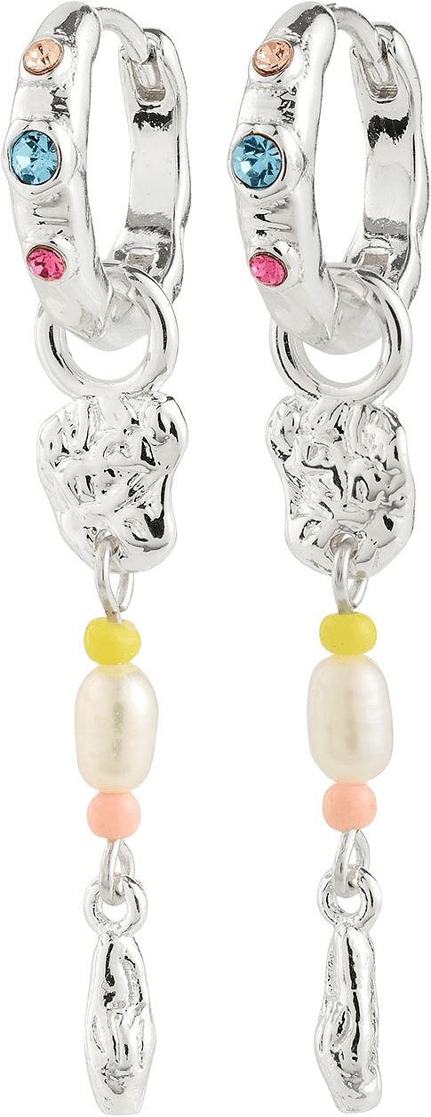 ELLINGTON earrings silver-plated, från Pilgrim, i färgen Silver Plated.