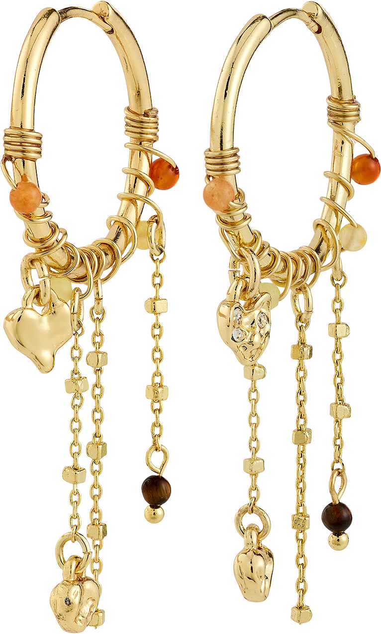 MYLAN earrings gold-plated, från Pilgrim, i färgen Gold Plated.