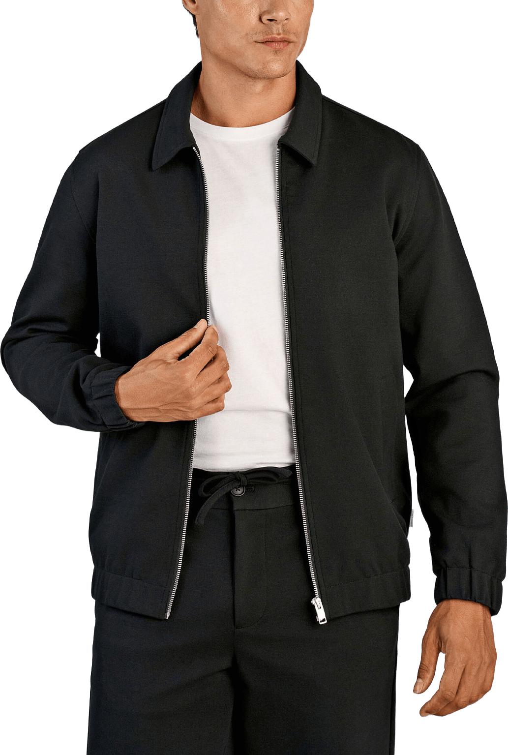 Superflex zip-through Jacket, från Lindbergh, i färgen Black.