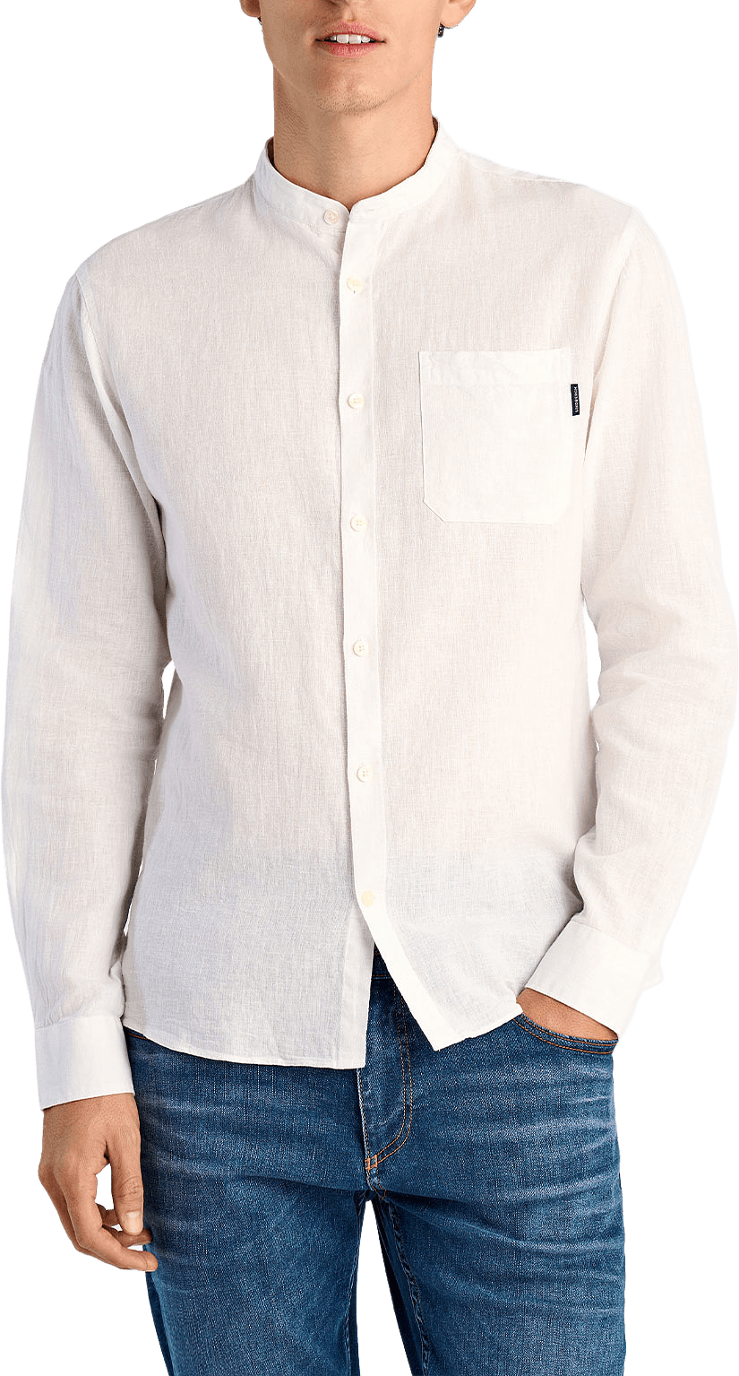 Lindbergh Cotton/linen Shirt L/S, från Lindbergh, i färgen White.