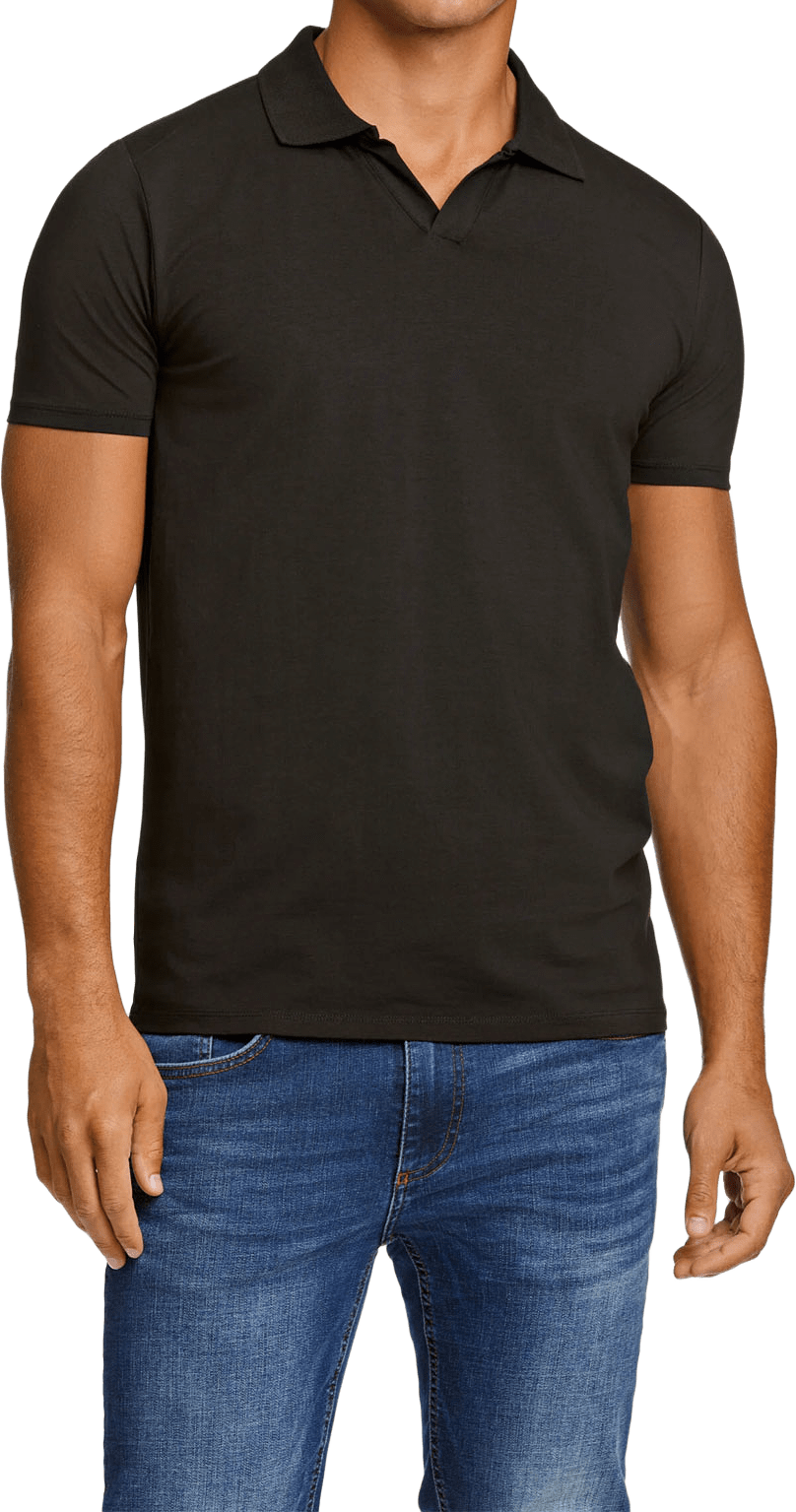 Stretch polo shirt S/S Polo, från Lindbergh, i färgen Black.