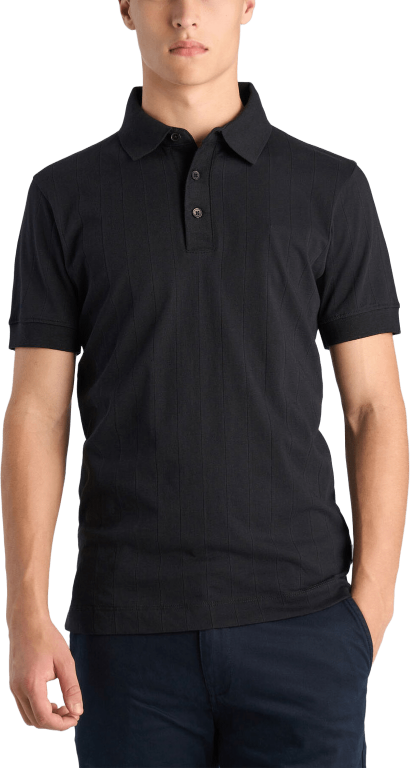 Needle drop Polo, från Lindbergh, i färgen Dusty Black.