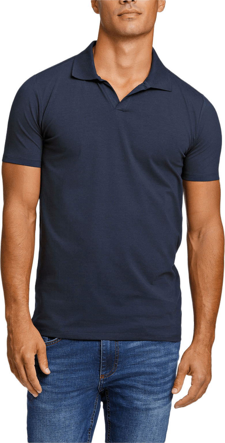 Stretch polo shirt S/S Polo, från Lindbergh, i färgen Navy.