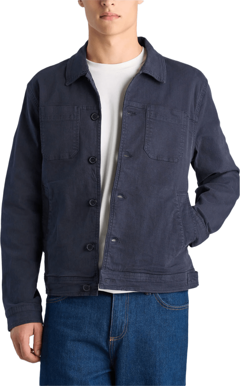 Twill Overshirt, från Lindbergh, i färgen Navy.