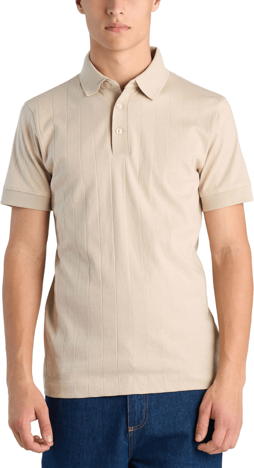 Needle drop Polo, från Lindbergh, i färgen Lt Stone Grey.