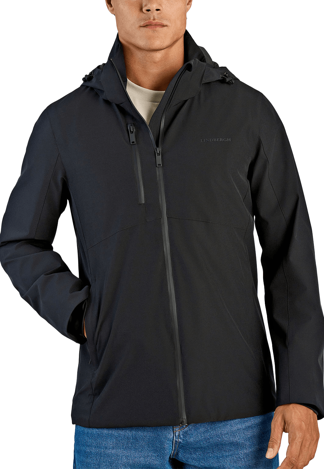 Short parka Jacket, från Lindbergh, i färgen Navy.