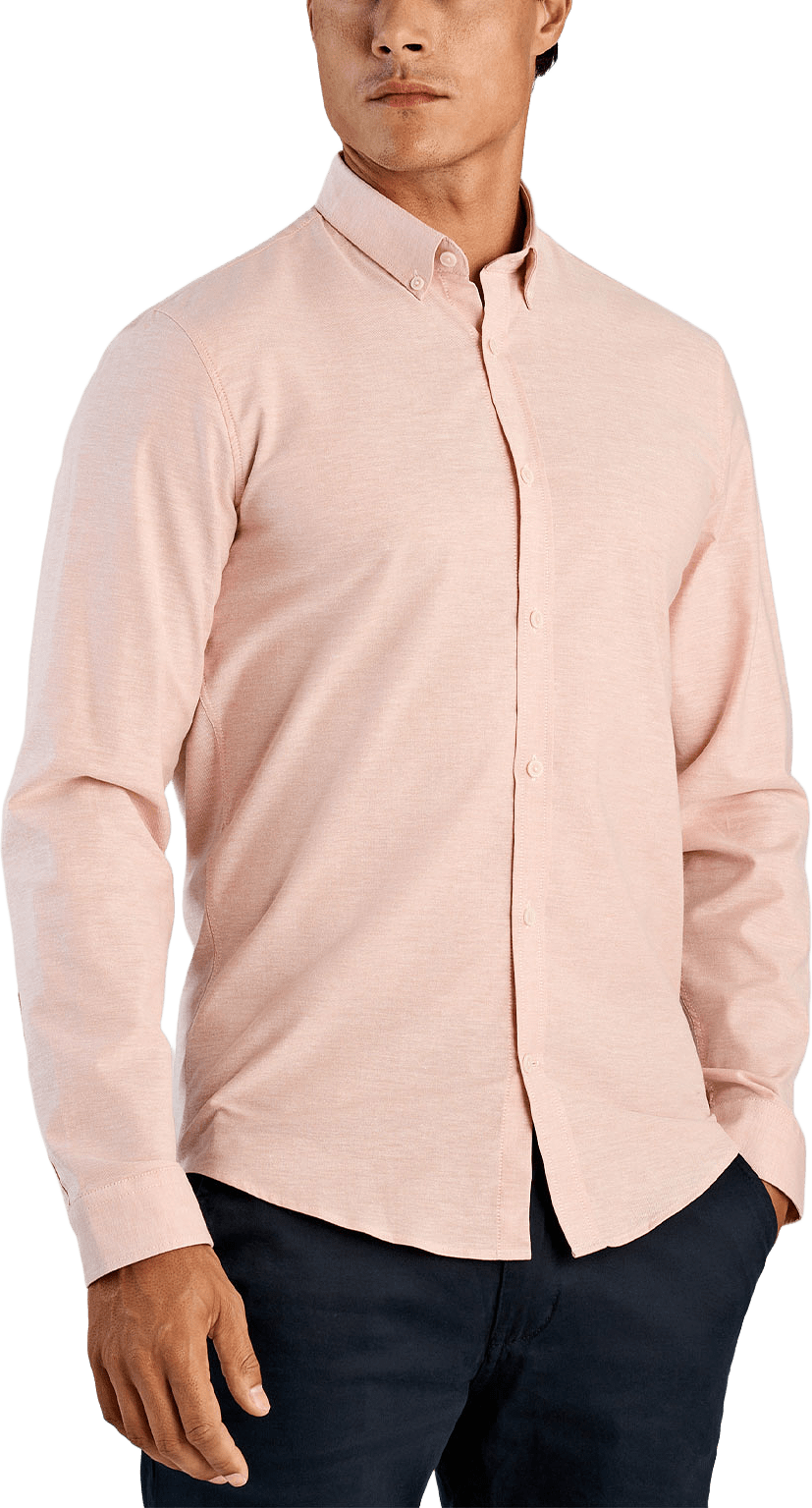 Oxford Superflex Shirt L/S, från Lindbergh, i färgen Baked Rose Mix.