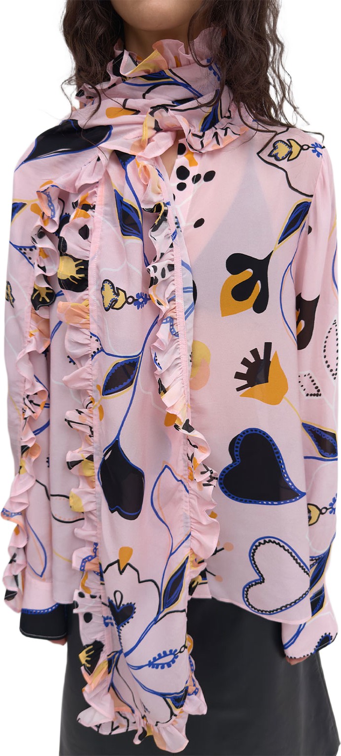 Meryl Print, från Rodebjer, i färgen Clouds Pink.