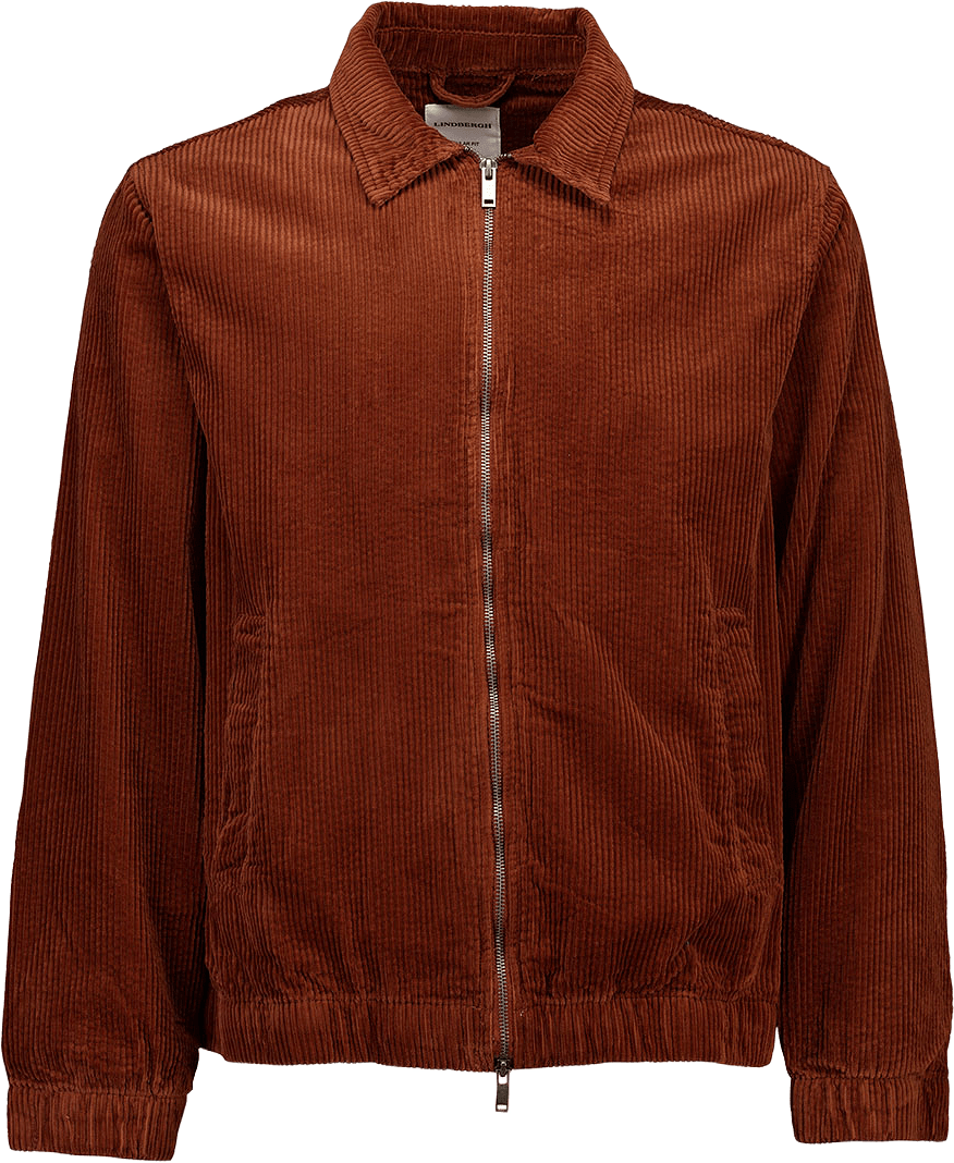 Lindbergh Corduroy zip Jacket, från Lindbergh, i färgen Dk Copper.
