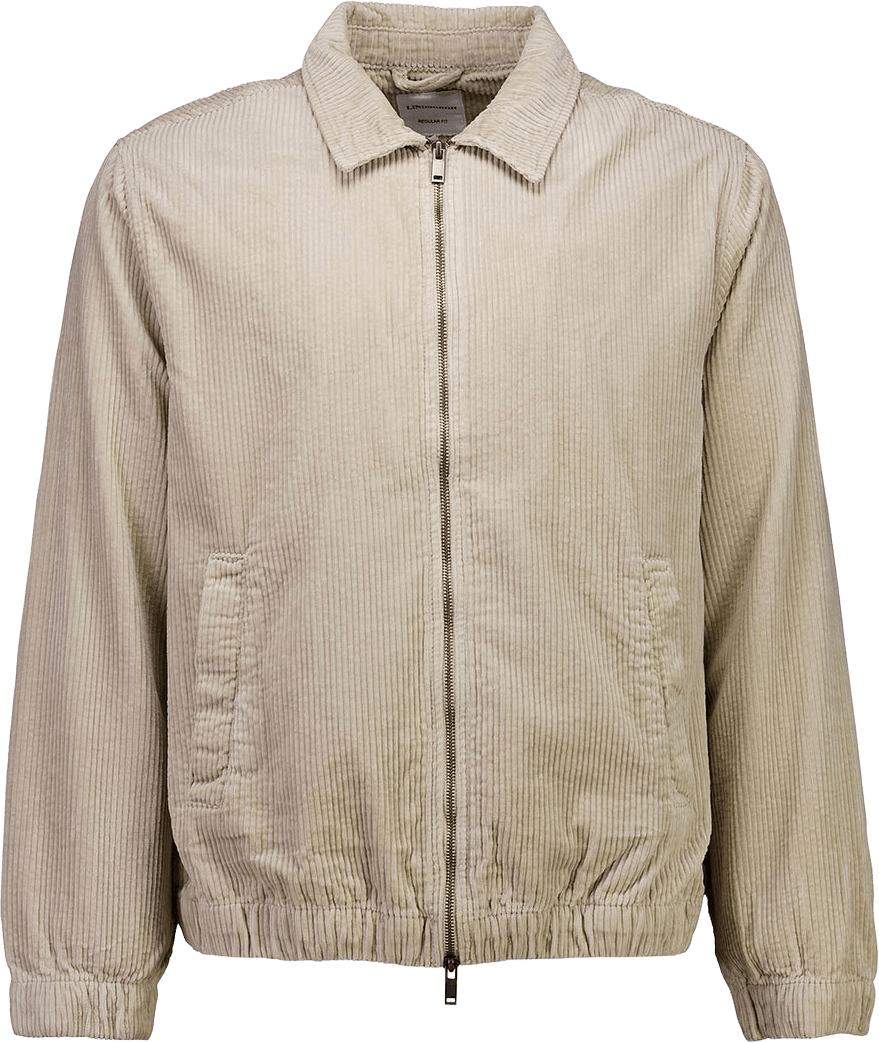 Lindbergh Corduroy zip Jacket, från Lindbergh, i färgen Lt Stone.