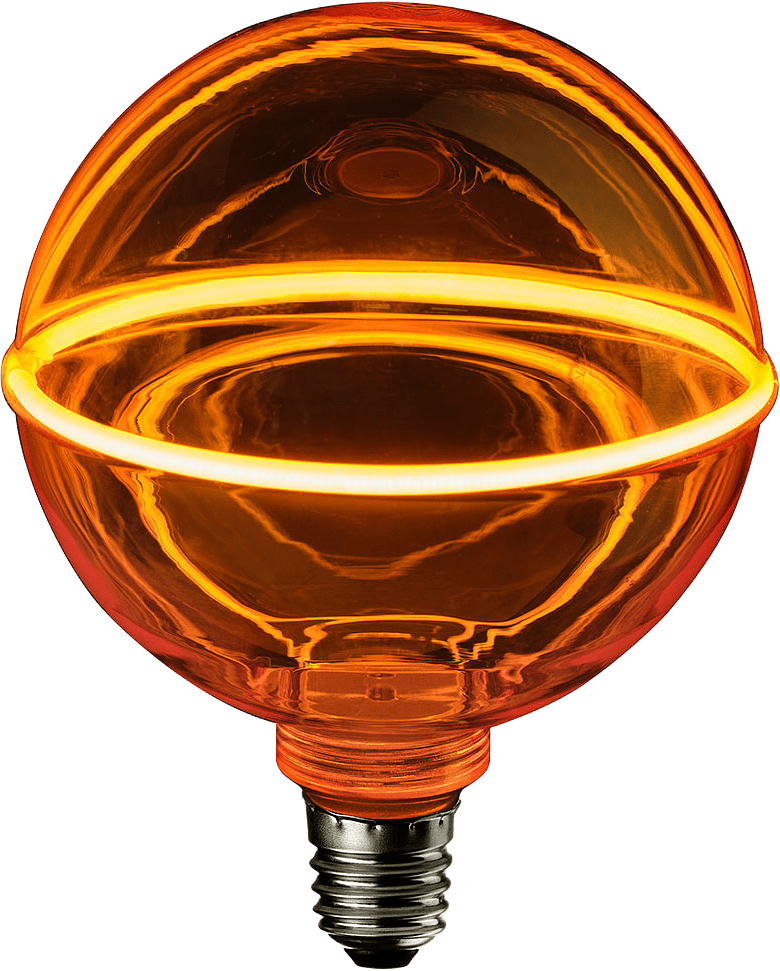 O-LED horizontal gold glob, från Unison, i färgen Klar.