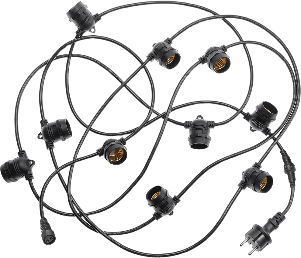 Ljusslinga 5m inomhus/utomhus, från Unison, i färgen Svart.