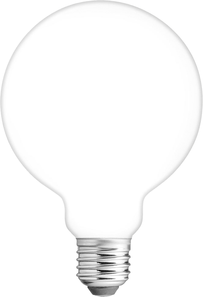 SATIN glob 100mm matt opal, från Unison, i färgen Matt Opal.