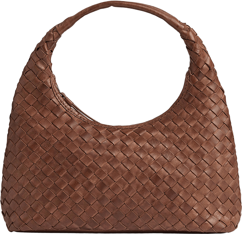 Hayma Handbag Weave, från Markberg, i färgen Cognac.