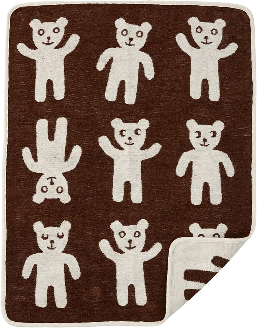 Bomullsfilt Bruno 70x90 cm Brun/Vit, från Klippan, i färgen Brown.