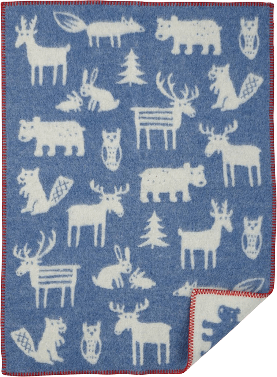 Lammullsfilt Forest 65x90 cm Blå, från Klippan, i färgen Blue.