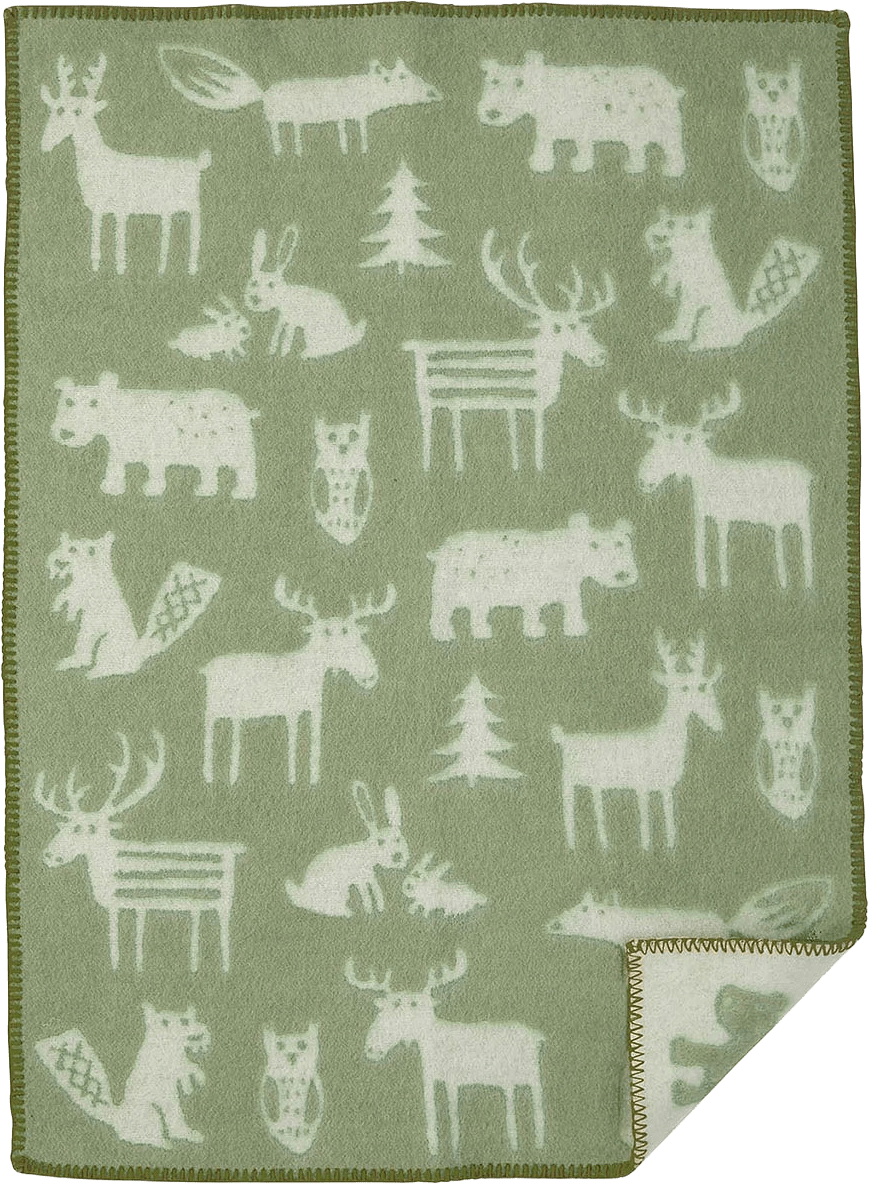 Lammullsfilt Forest 65x90 cm Forest Lime, från Klippan, i färgen Lime Blossom.