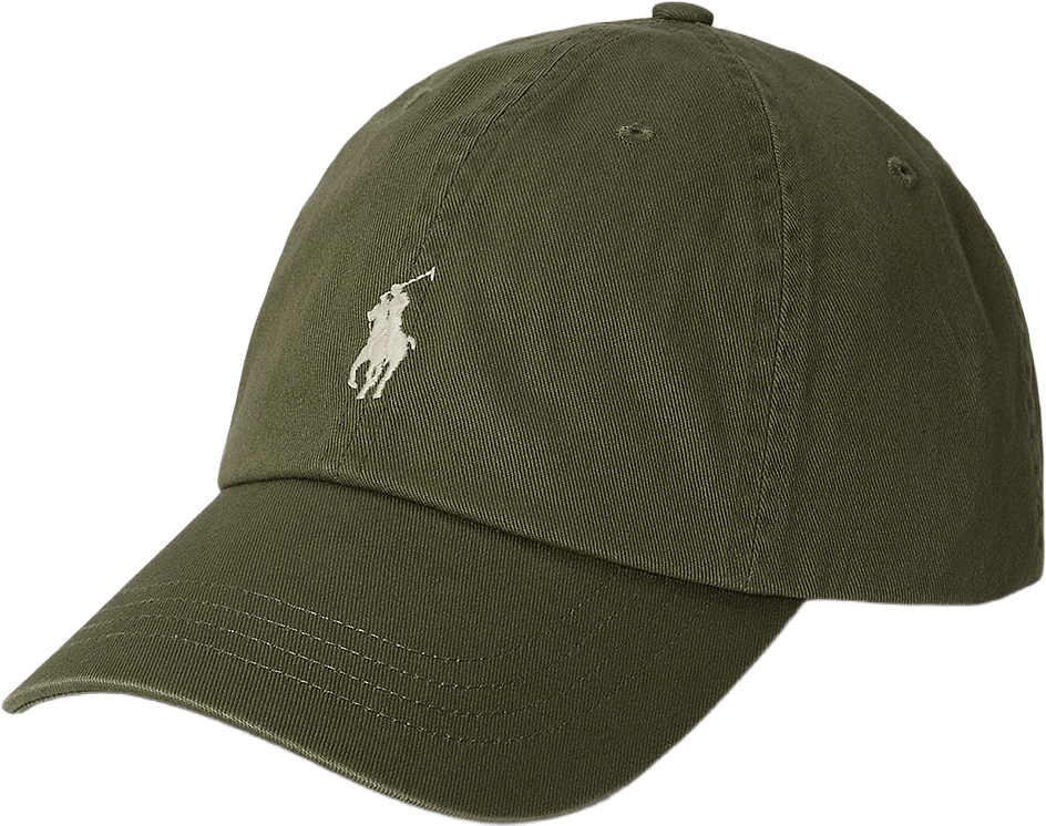 Cotton Chino Ball Cap, från Polo Ralph Lauren, i färgen Garden Trail/Cream Pp.