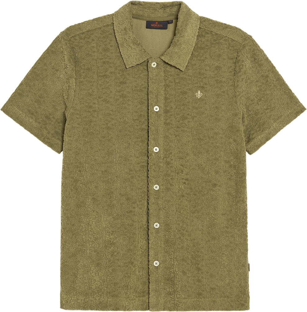 Shellby Terry Shirt, från Morris, i färgen Olive.