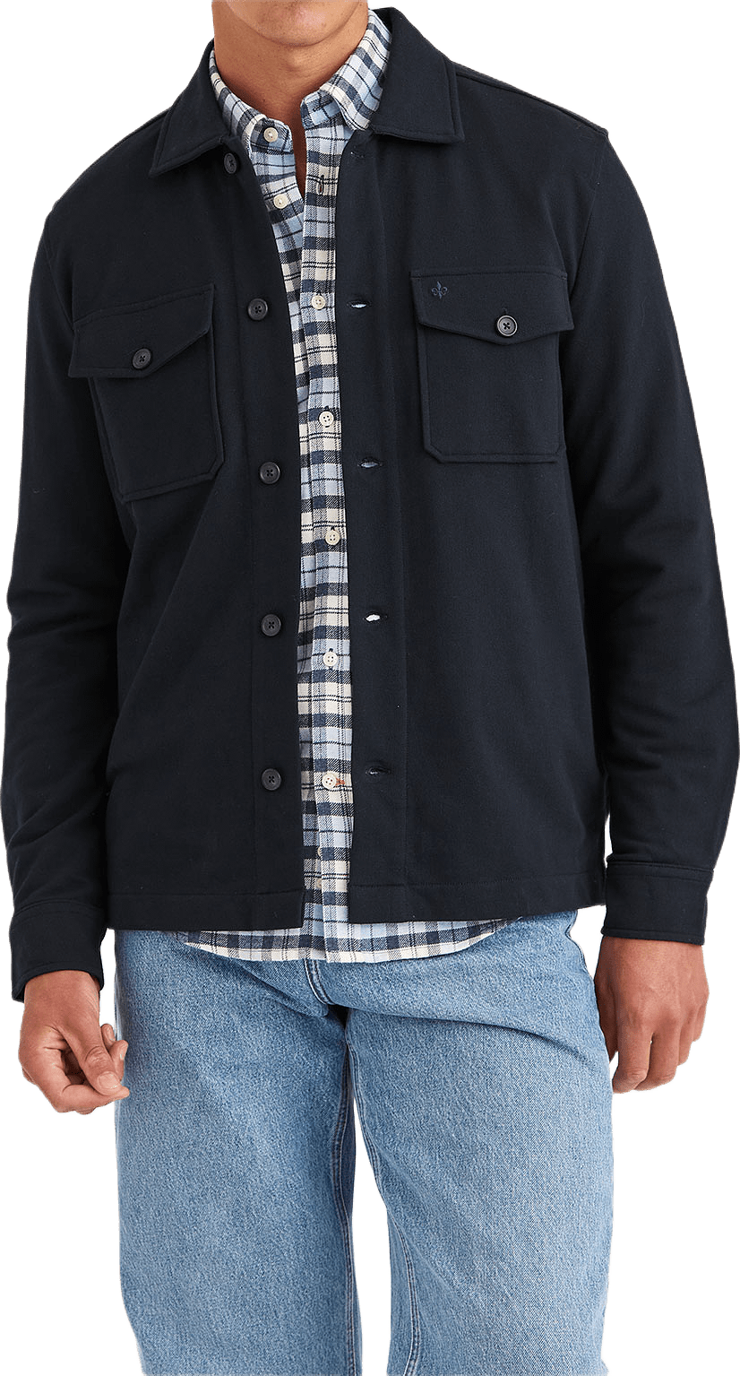 Morris Sweatshirt Andrew Jersey Overshirt, från Morris, i färgen Old Blue.