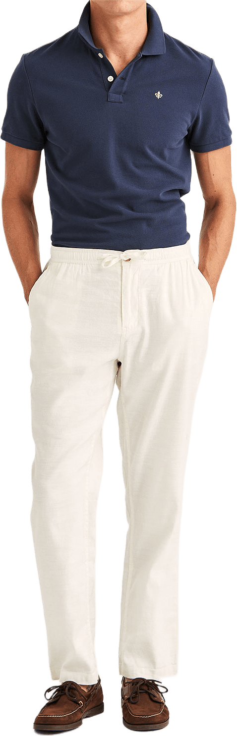 Morris Pant Fenix Linen Trouser, från Morris, i färgen Off White.