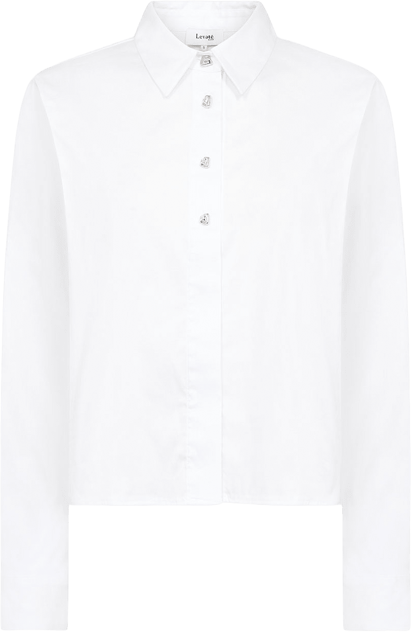 Isla Solid 136 Shirt, från Leveté Room, i färgen White.