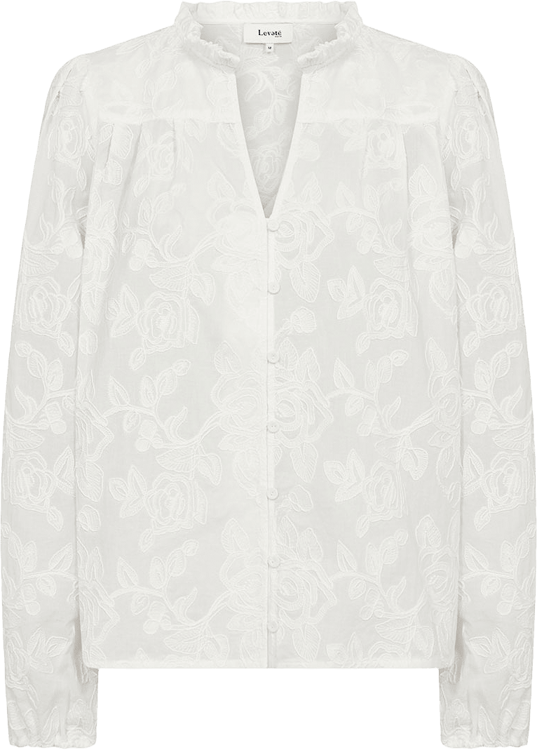 Pollie 2 Blouse, från Leveté Room, i färgen Star White.